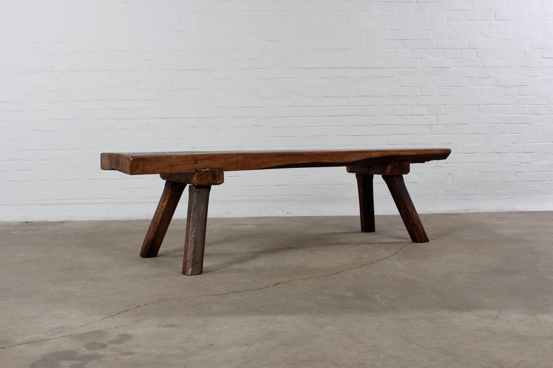 Restaurierte Schlachtebank Sitzbank coffeetable Blumenbank
