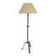 Lampadaire brutaliste en ferronnerie 1970 pied tripode
