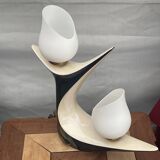 Very beautiful vintage design lamp from the 50s in iridescent ceramic VERCERAM
