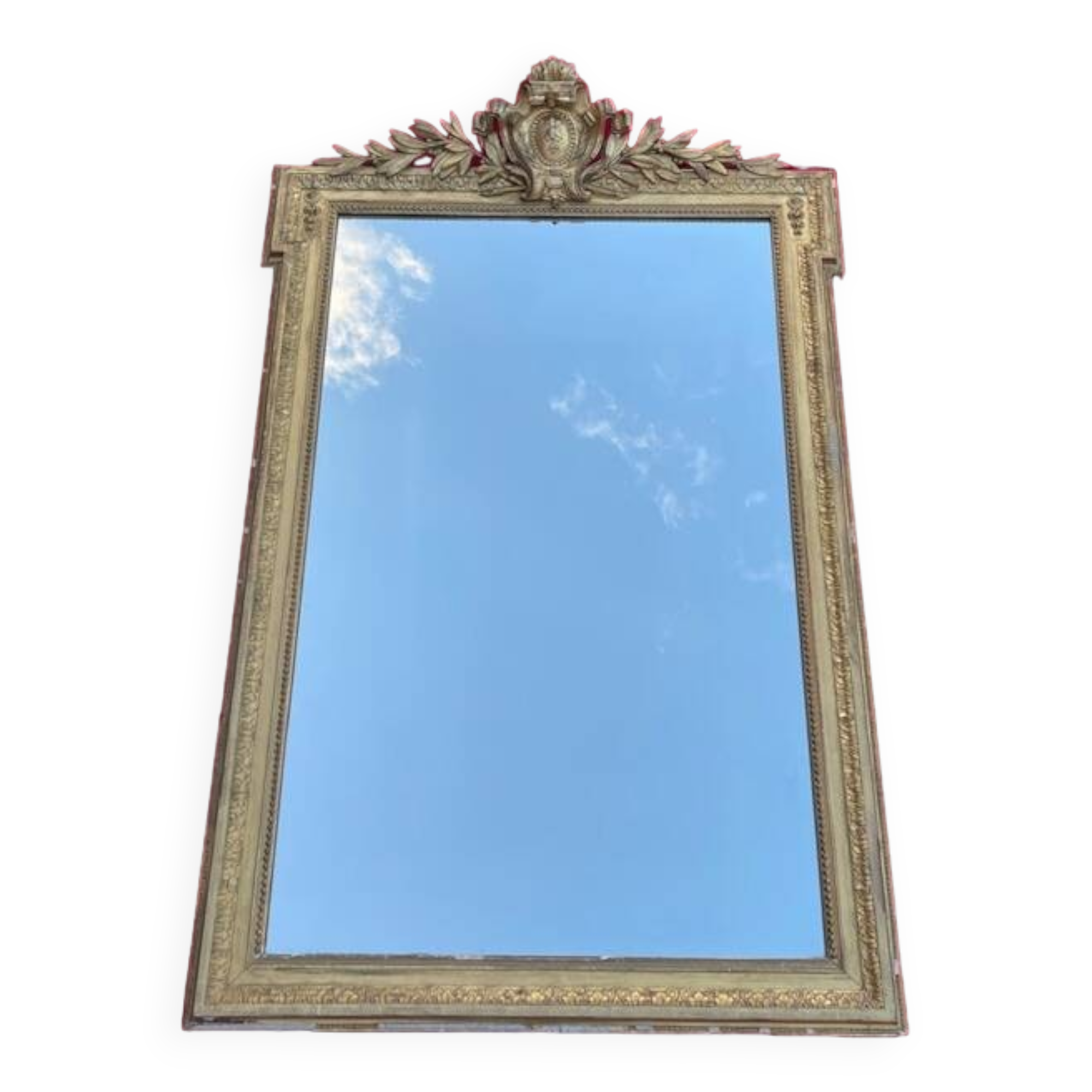 Sore napoleon iii wooden fireplace mirror
