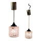 Paire de suspensions en verre holophane - mid. XXeme