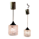 Paire de suspensions en verre holophane - mid. XXeme