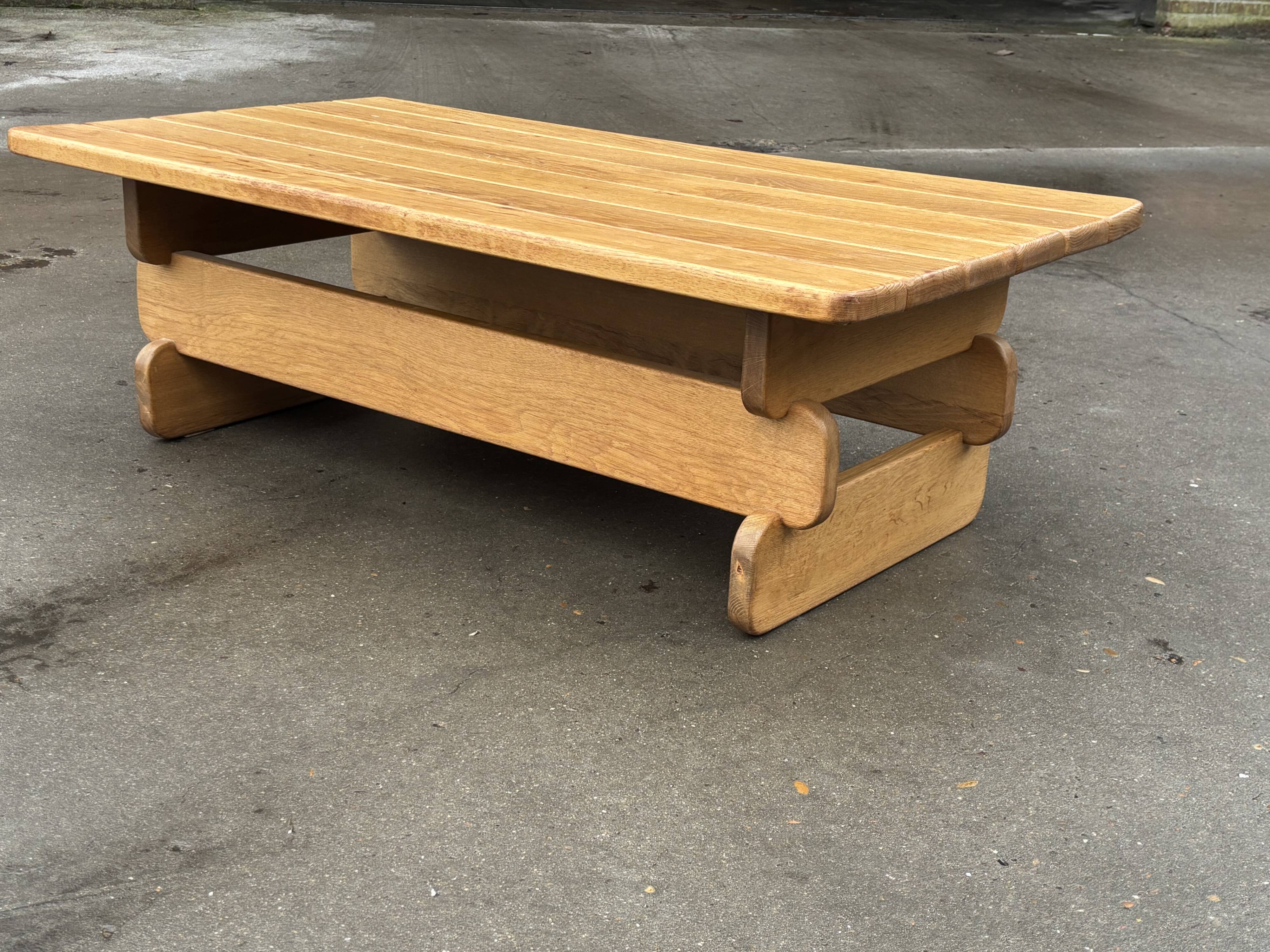 Table basse brutaliste, années 70