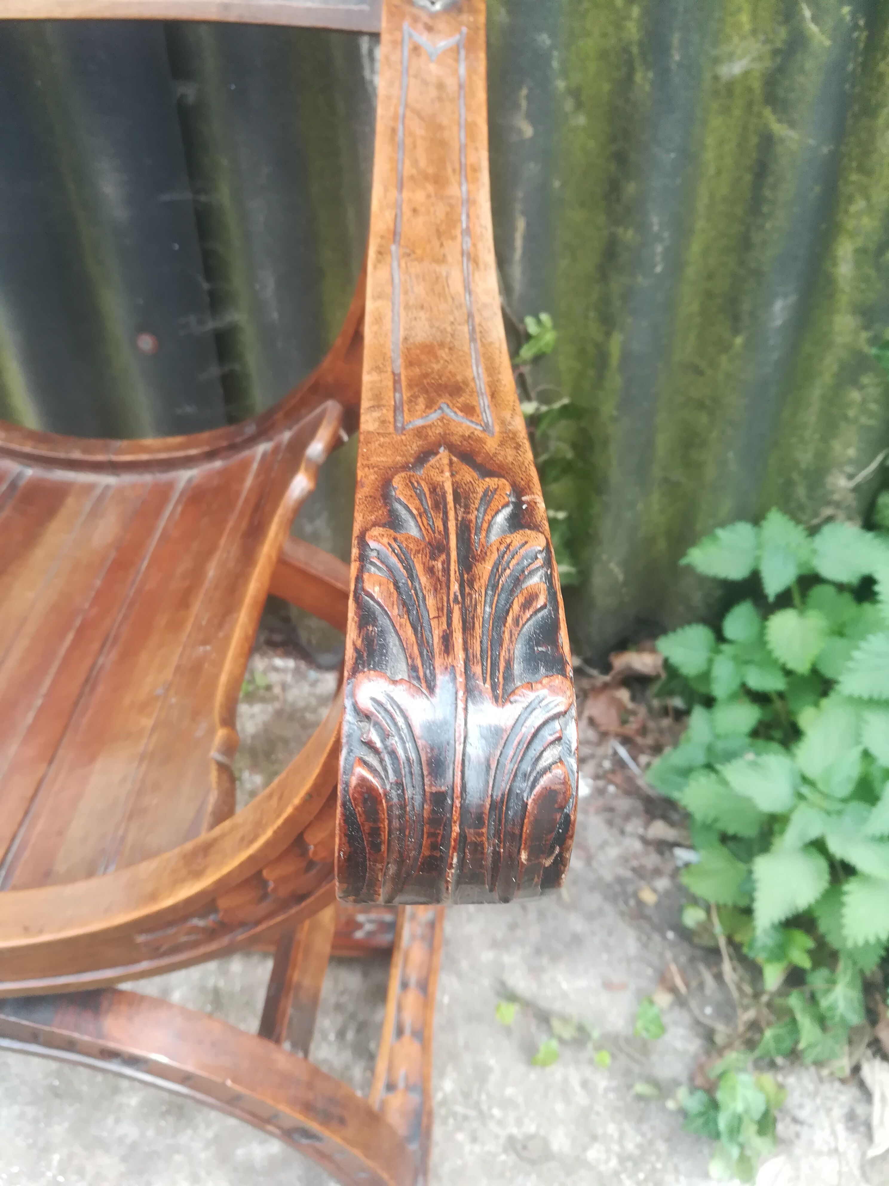 Dagobert walnut armchair