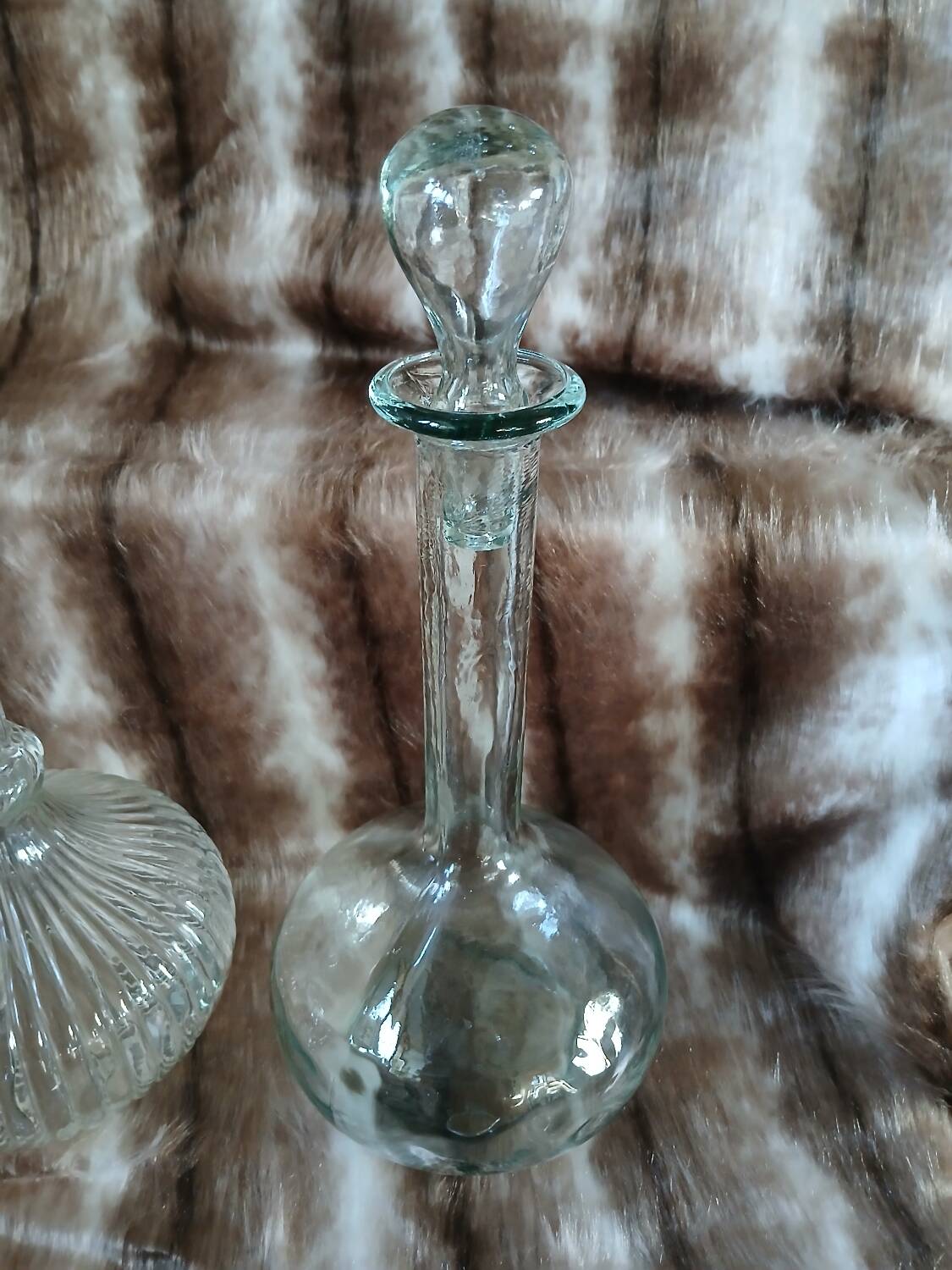 2 antique carafes