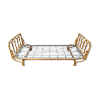 Bamboo and rattan bed