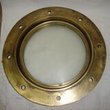 32X32cm brass boat window