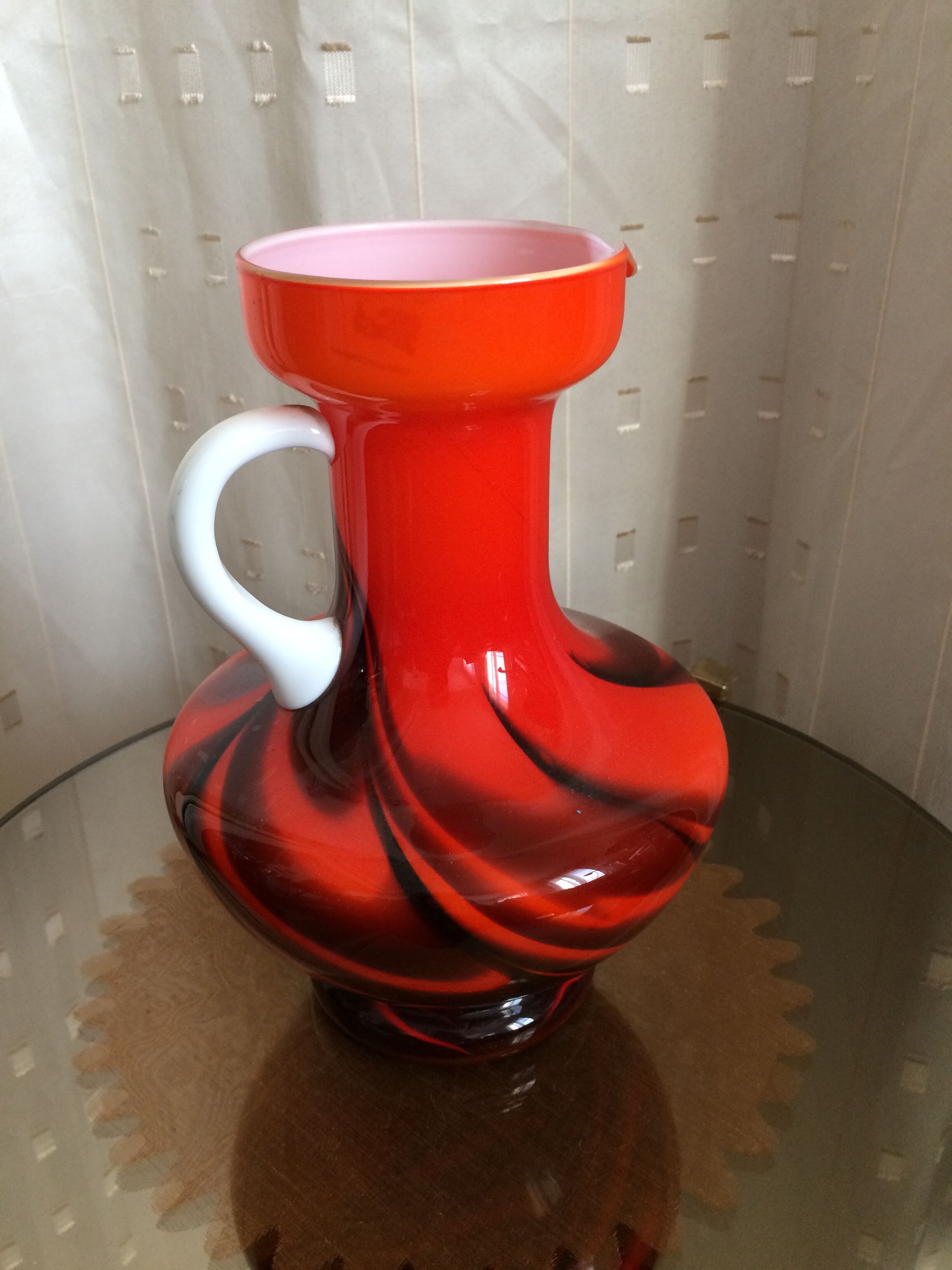Vintage opaline pitcher Carlo Moretti