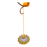 Art Deco orange glass pendant light