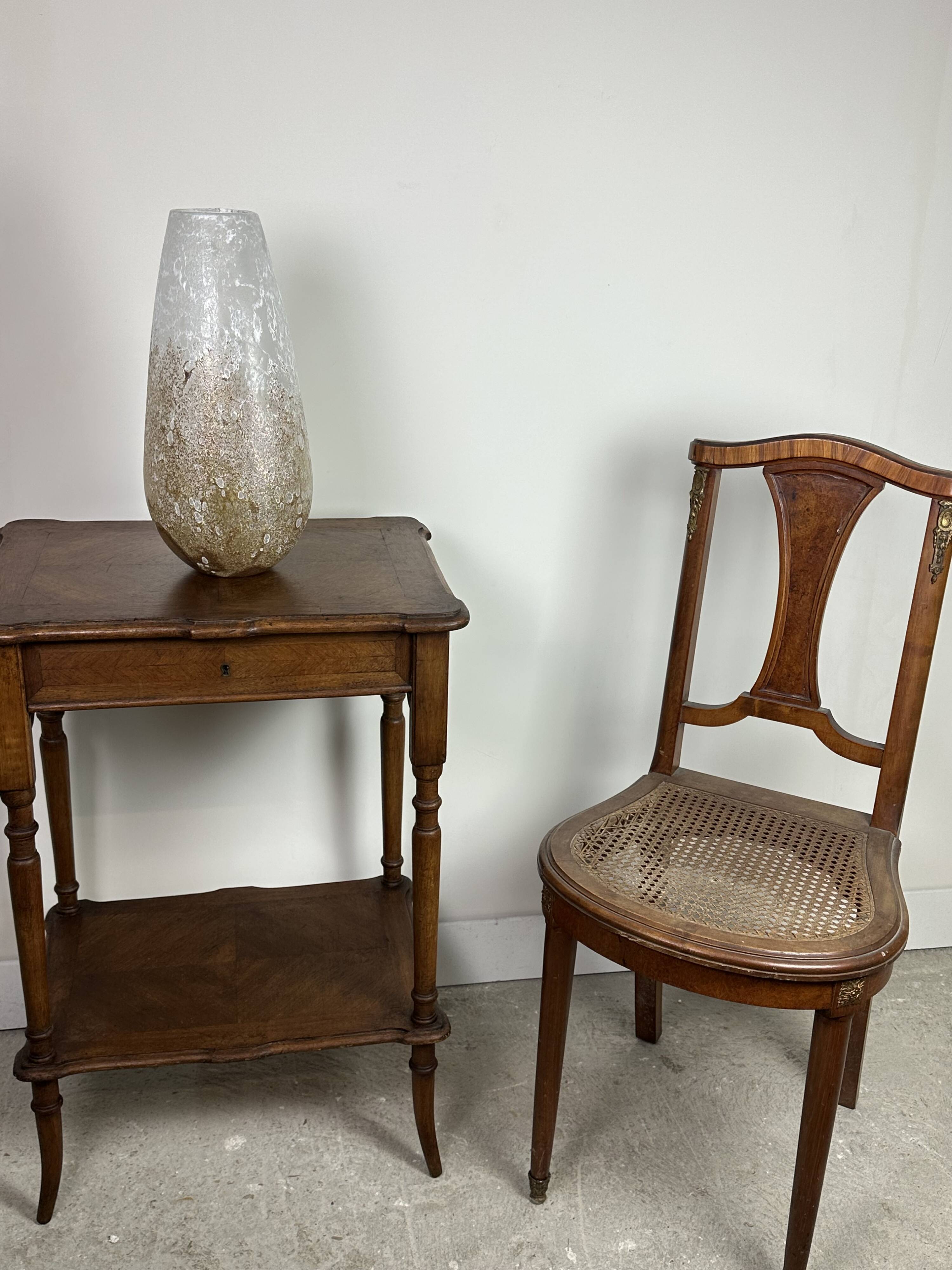 Louis Philippe style walnut side table, dressing table