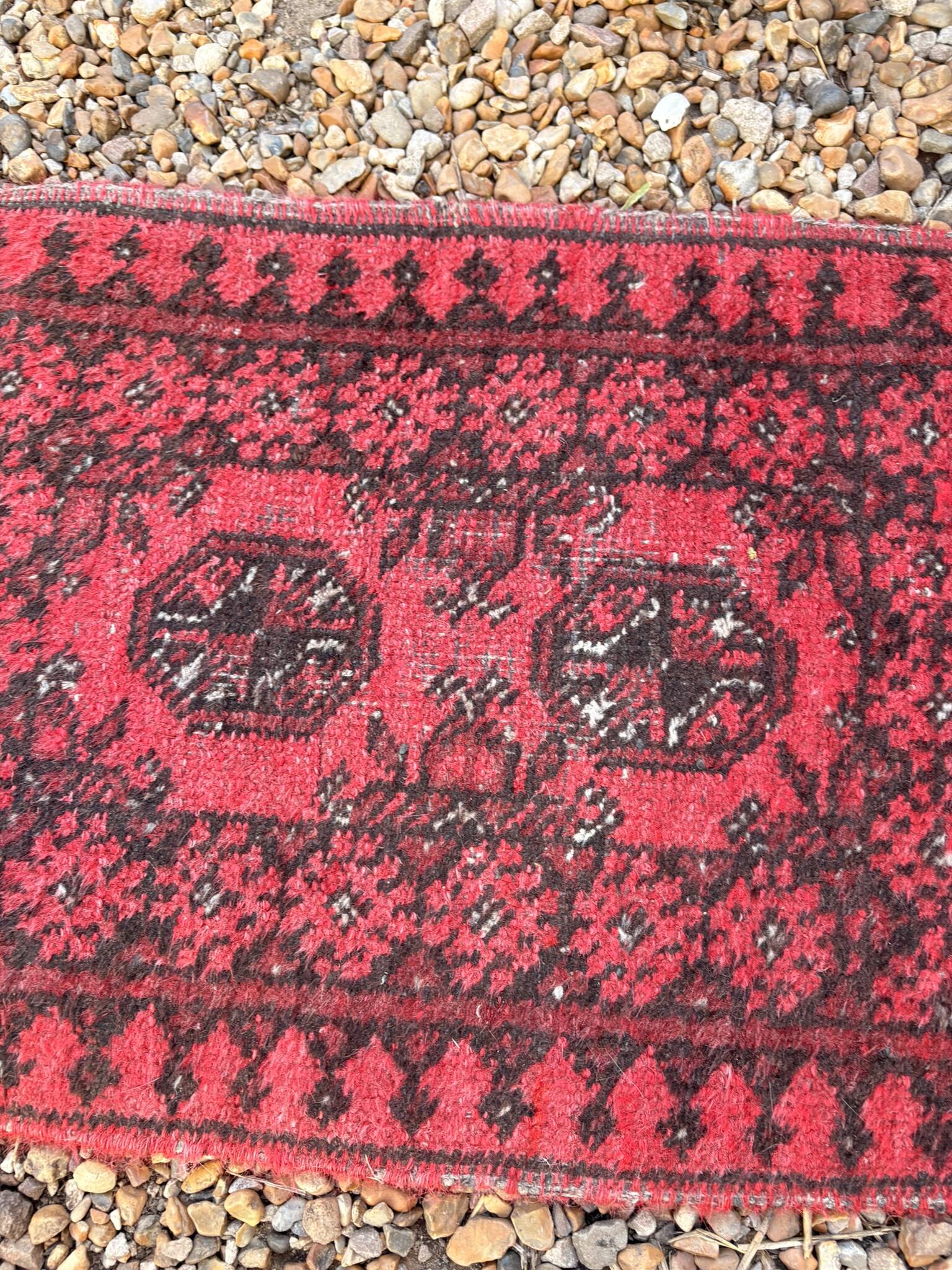 Pair of Antique Balouch Rugs 54x44 Hand-Knotted Wool Cushion Boho Vintage