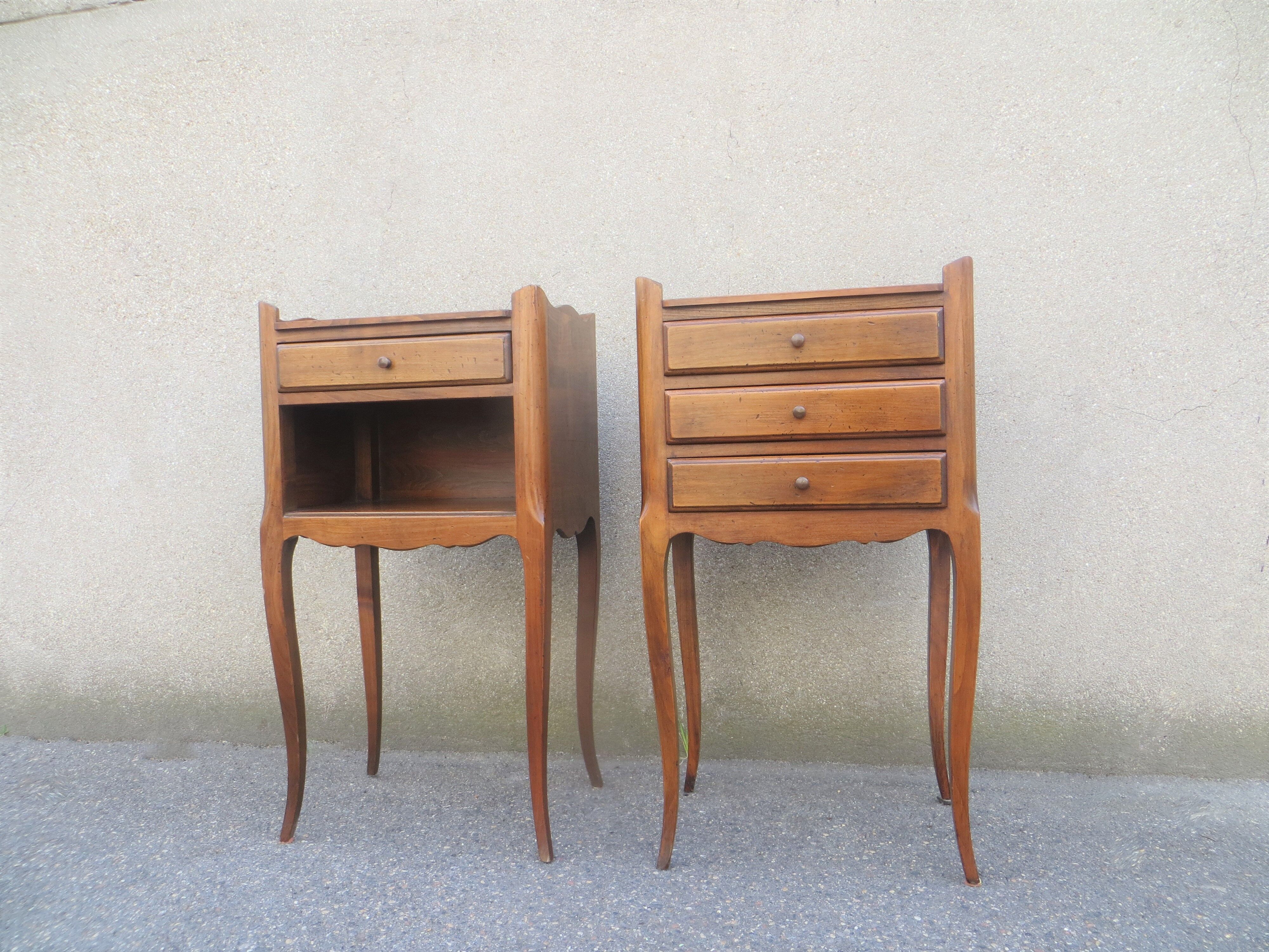 Pair of bedside table Louis XV style