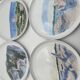 Hand painted porcelain plate with landscape decoration
