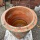 Antique French enamelled earthenware planter or pot