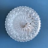 Round ceiling lamp made of molded glass