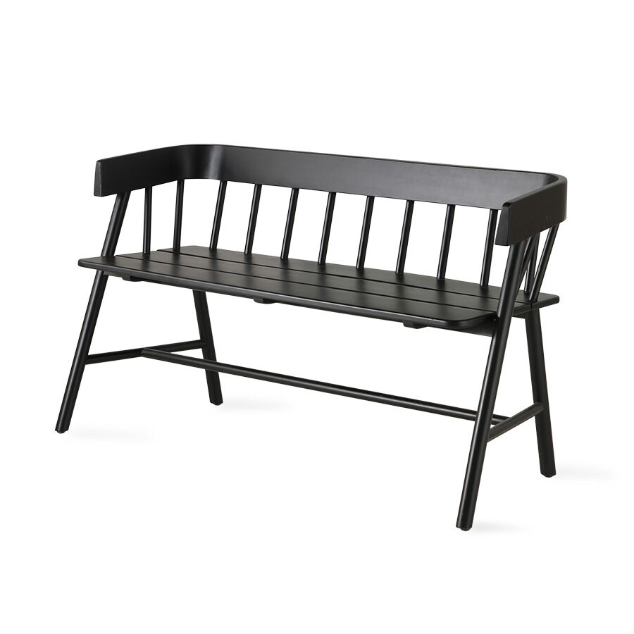 Bench with black back