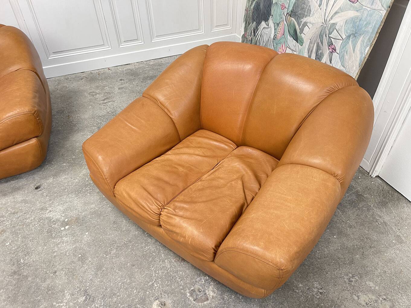 Burov leather living room set