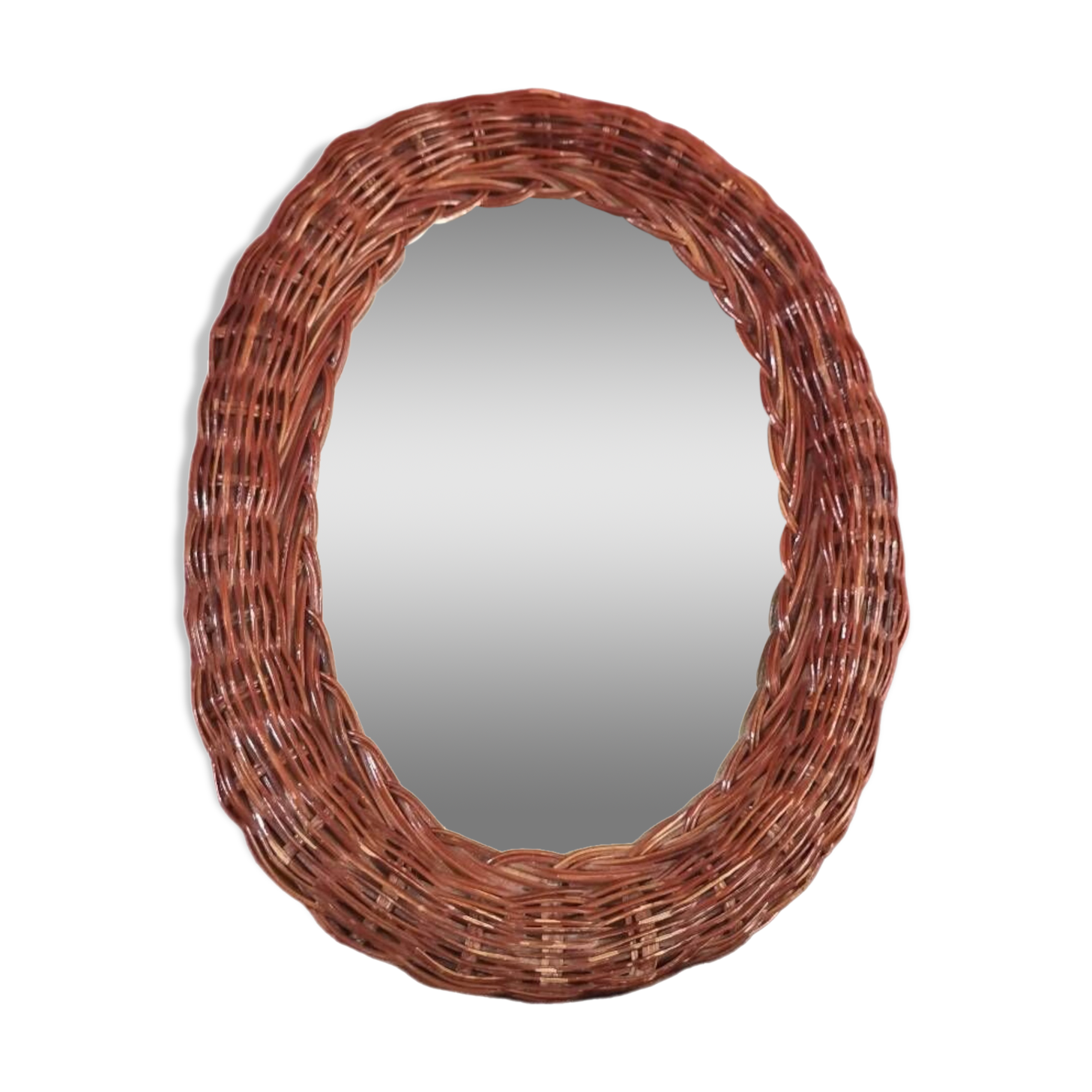 Mini wicker mirror