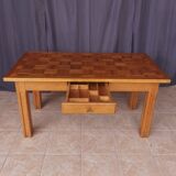 Vintage table in solid white oak