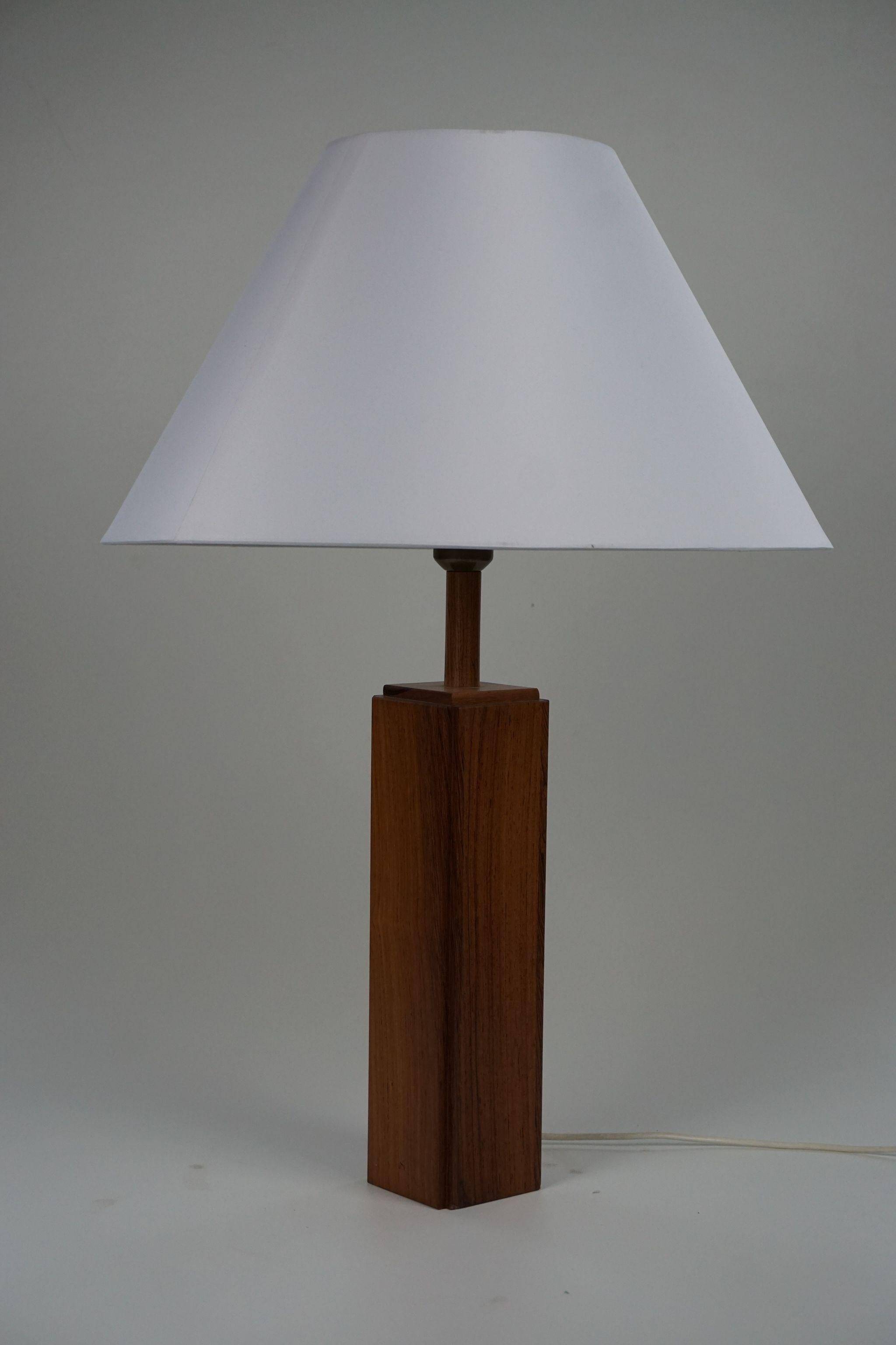 Modern Scandinavian table lamp in rosewood, 1960s