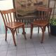 Lot de 4 chaises de bistrot Baumann vintage 1940