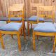 Lot de 4 chaises art déco, années 1940