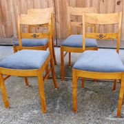 Set of 4 art deco chairs, 1940s