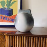 Mid-century Modern spherical gres vase, Franco Bucci Italy ca. 1970