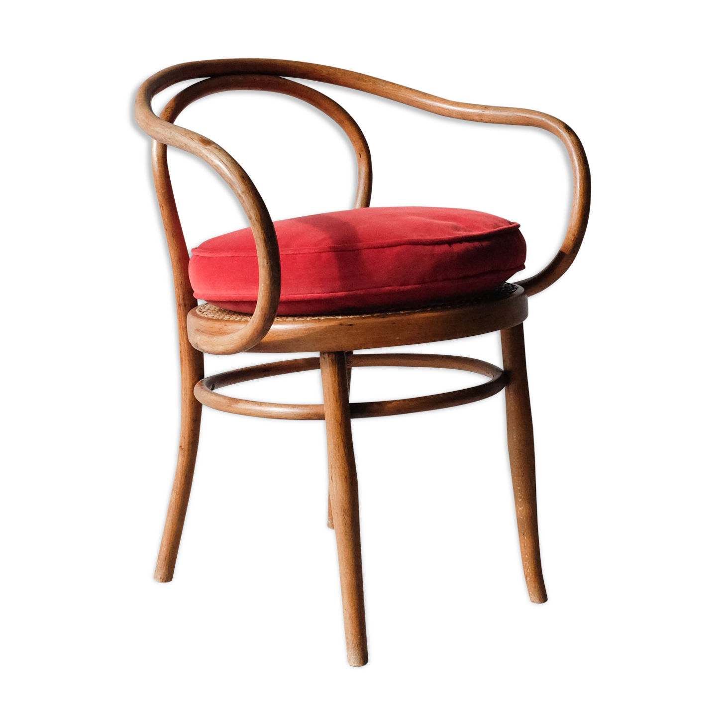 Model armchair 712, curved wood seated j.J.Kohn