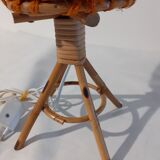 Rattan table lamp