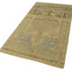 1950s Hand-Knotted Decorative Turkish Beige Carpet 105 cm x 210 cm