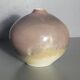 Fance Franck brown enameled ceramic ball vase