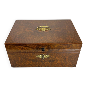 Boîte Biedermeier tardive - noyer