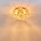 Mid-Century Floral Murano Glass Flush Mount by Ernst Palme for Palwa, Germany, 1960s
