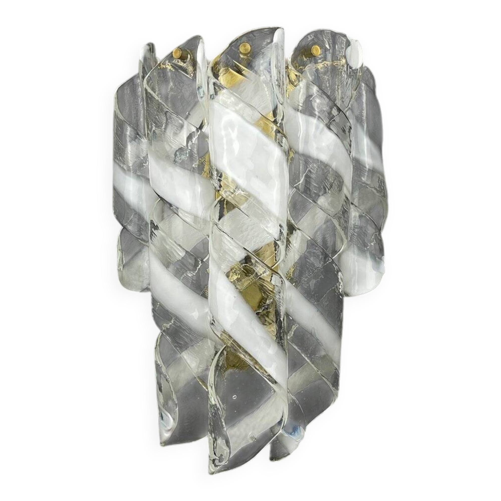 Vintage Murano Torciglioni wall lamp by Avmazzega, Italy, 1970s