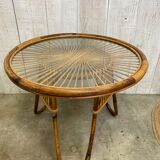 Vintage rattan coffee table