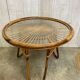 Table basse rotin vintage