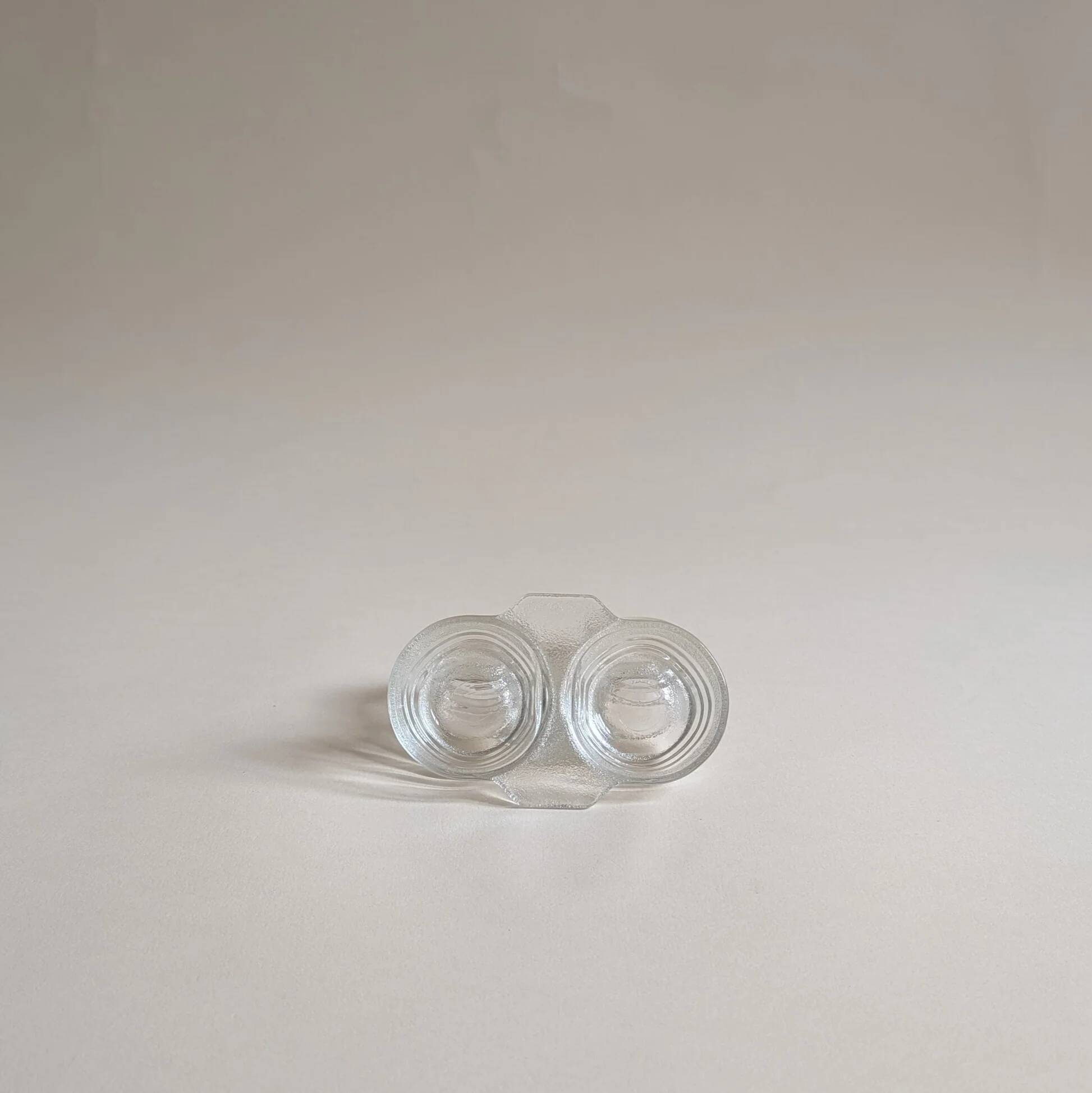 Pair of glass salt and pepper shakers