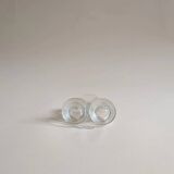 Paire de salières et poivrières en verre