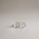 Pair of glass salt and pepper shakers