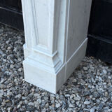 Louis XV style fireplace in white Carrara marble circa 1880