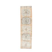 1960s 1 Turkish Hand-Knotted Geometric Runner Rug 87x334