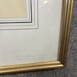 Watercolor drawing representing a judge during a trial dated 1988