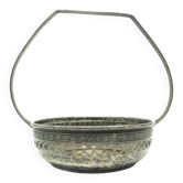 Art Deco sugar bowl, silver-plated brass, Poland, 1920s