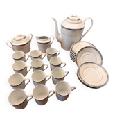 Service à Café en Porcelaine de Sologne – Modèle "Rhapsodie" - Complet