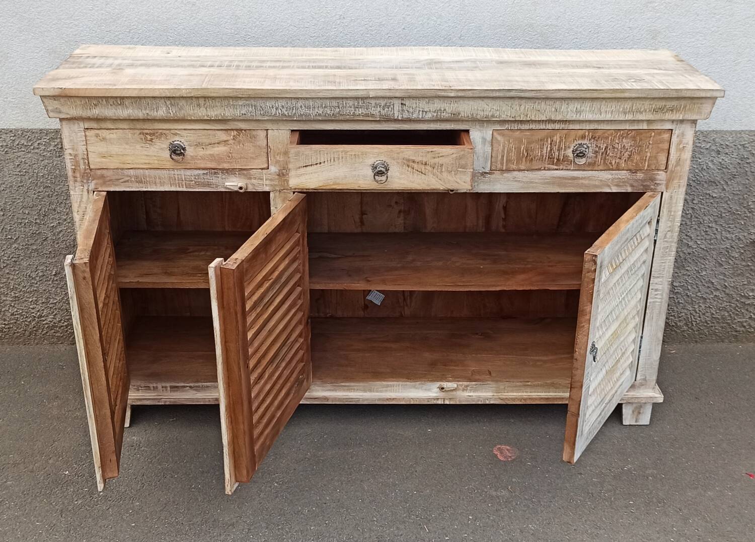 White wooden sideboard