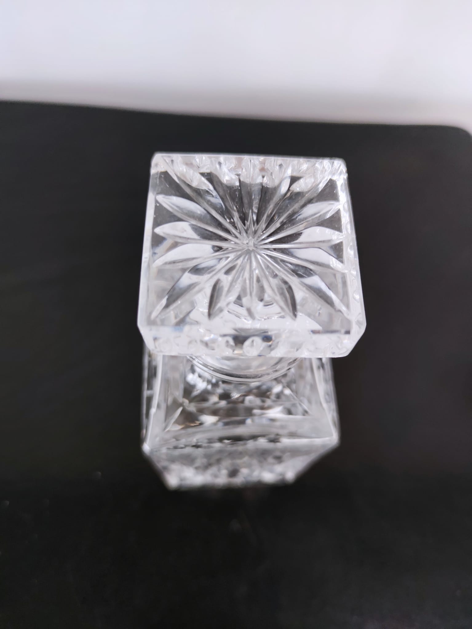 Cut glass whiskey decanter