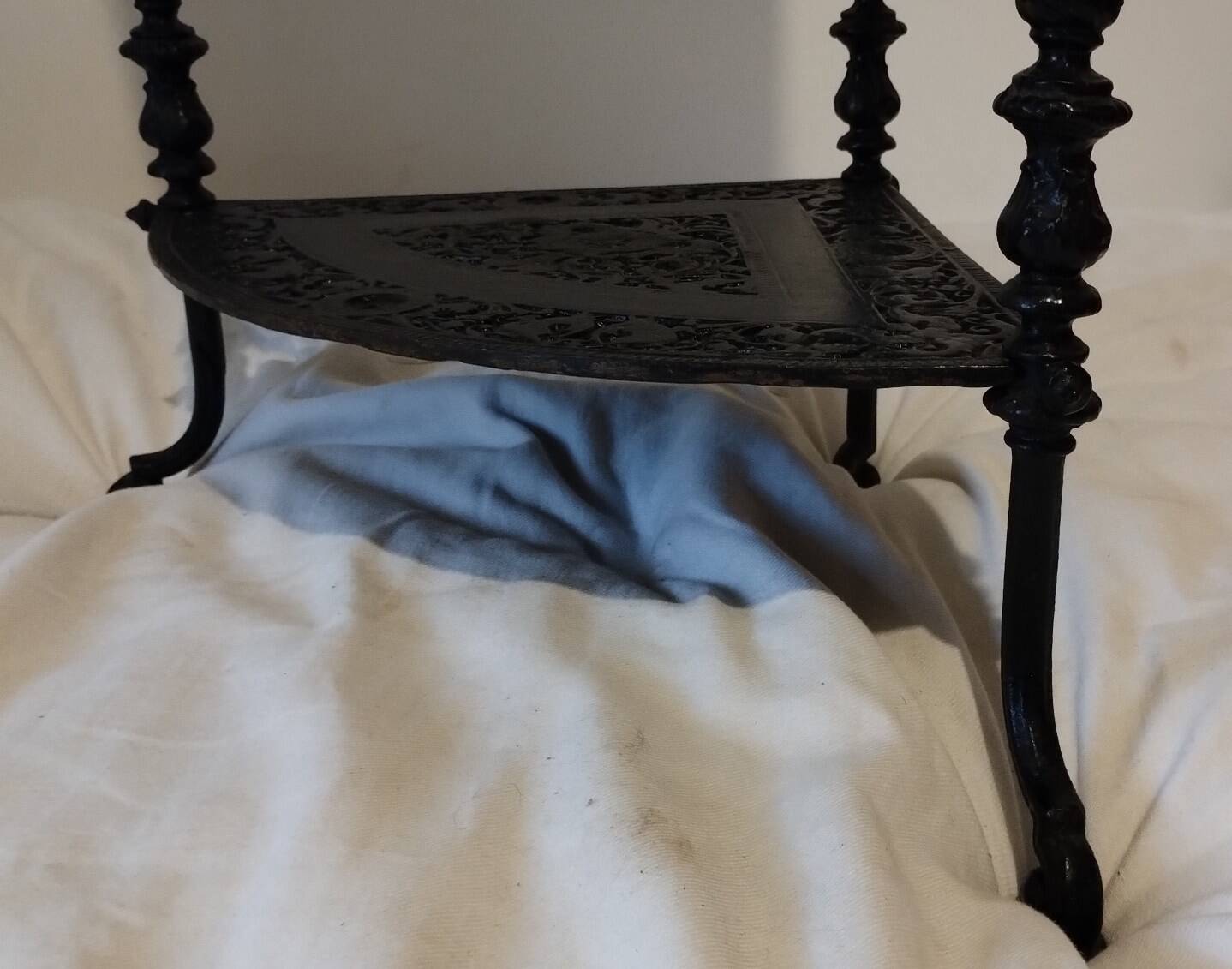 Cast iron corner shelf