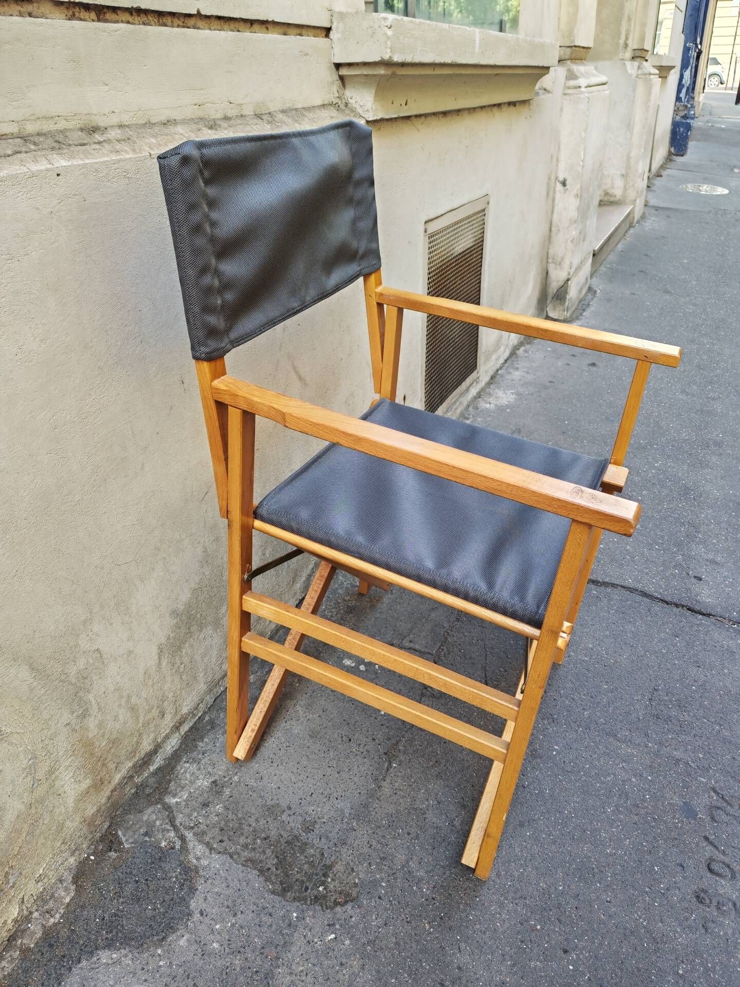 Fauteuil pliant style nautique, metteur en scène 