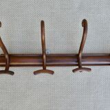 Wooden wall coat rack with 6 double hooks, bistro